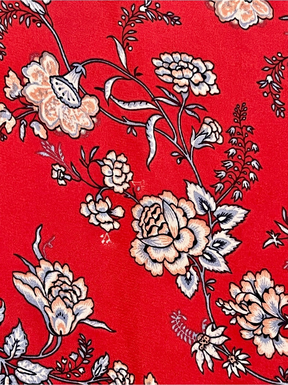 Max Studio Red Floral High-Low Ruffle Midi Dress - Picture 8 of 11